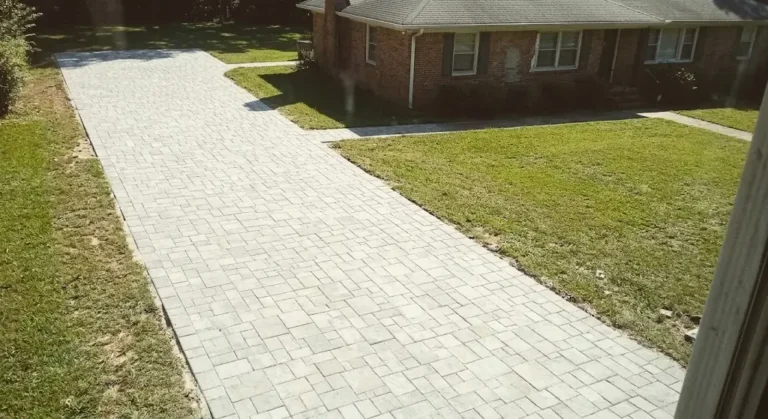 paver driveway after in cary, nc