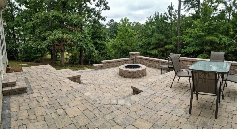 paver patio transformation in cary, nc